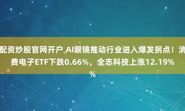 配资炒股官网开户 AI眼镜推动行业进入爆发拐点！消费电子ETF下跌0.66%，全志科技上涨12.19%